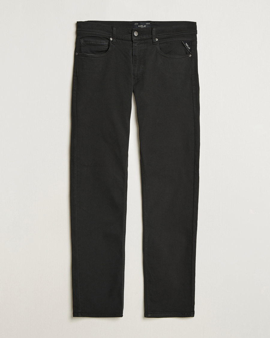 Herr | Byxor | Replay | Grover Hyperflex 5-Pocket Pants Black