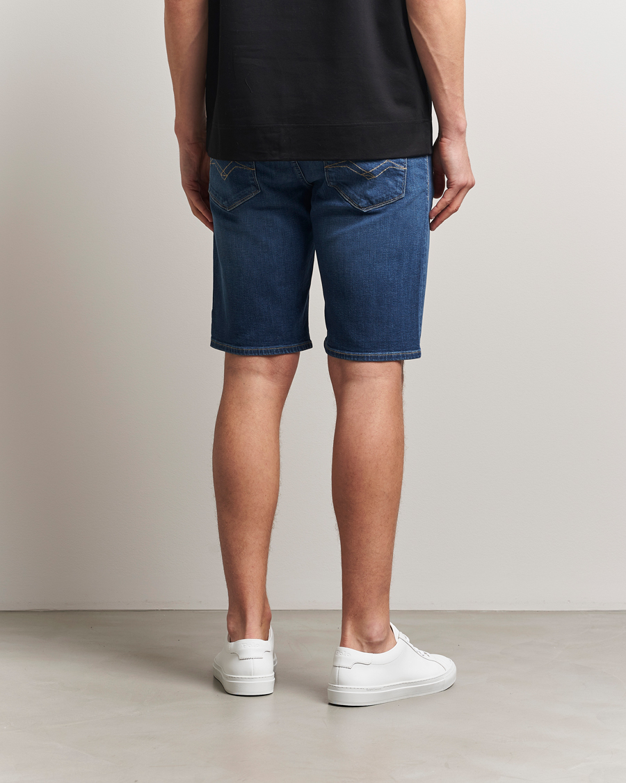 Herr | Shorts | Replay | RBJ981 Stretch Denim Shorts Dark Blue