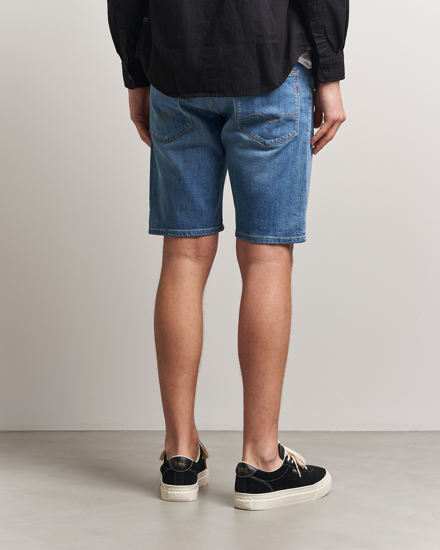 Herr | Shorts | Replay | RBJ981 Stretch Denim Shorts Medium Blue