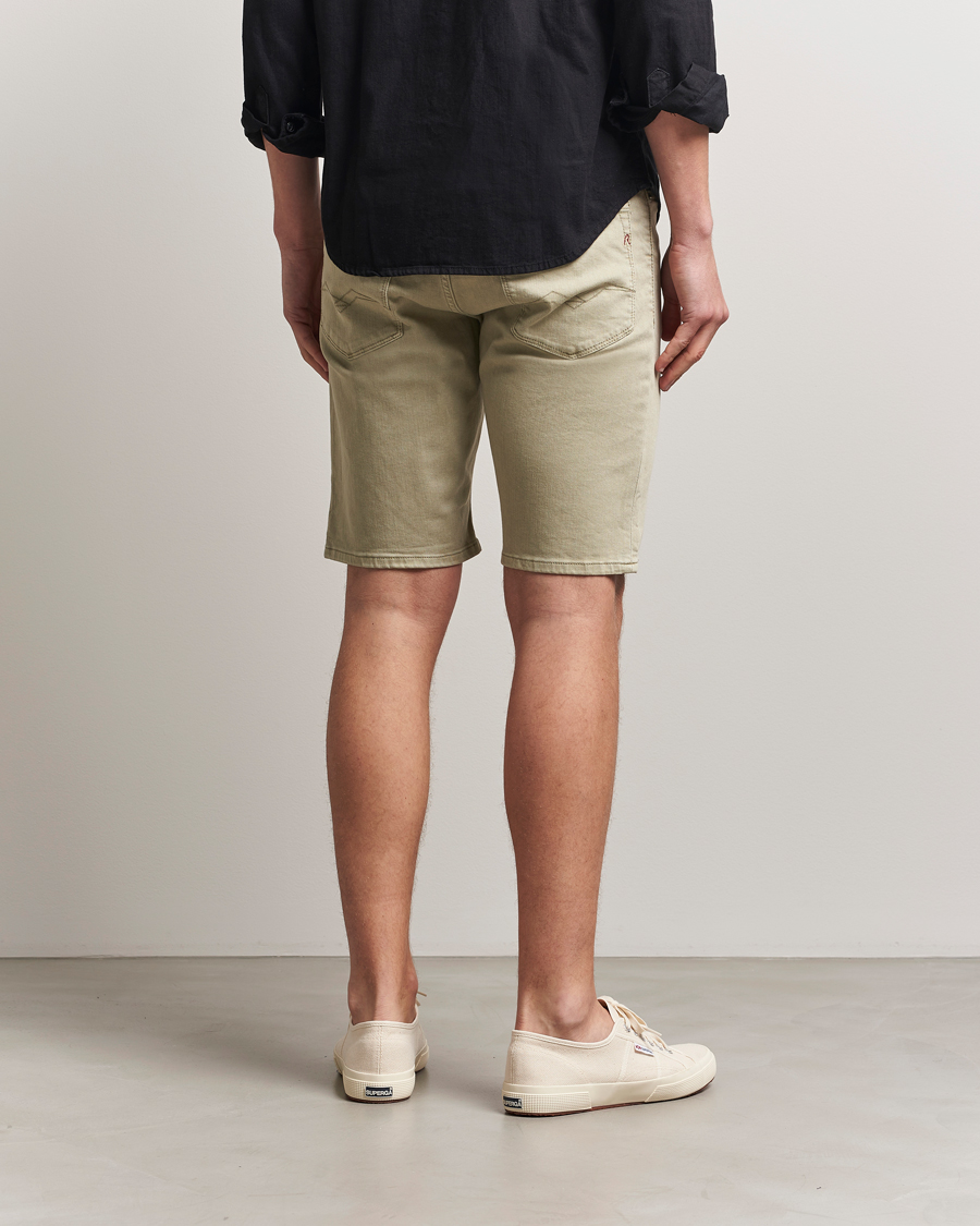 Herr | Shorts | Replay | RBJ981 Stretch Denim Shorts Oatmeal
