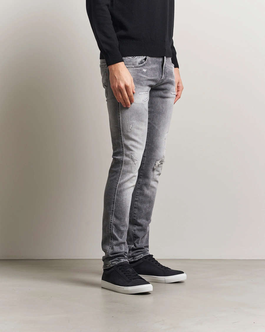 Herr | Jeans | Replay | Anbass Powerstretch Distressed Jeans Washed Grey