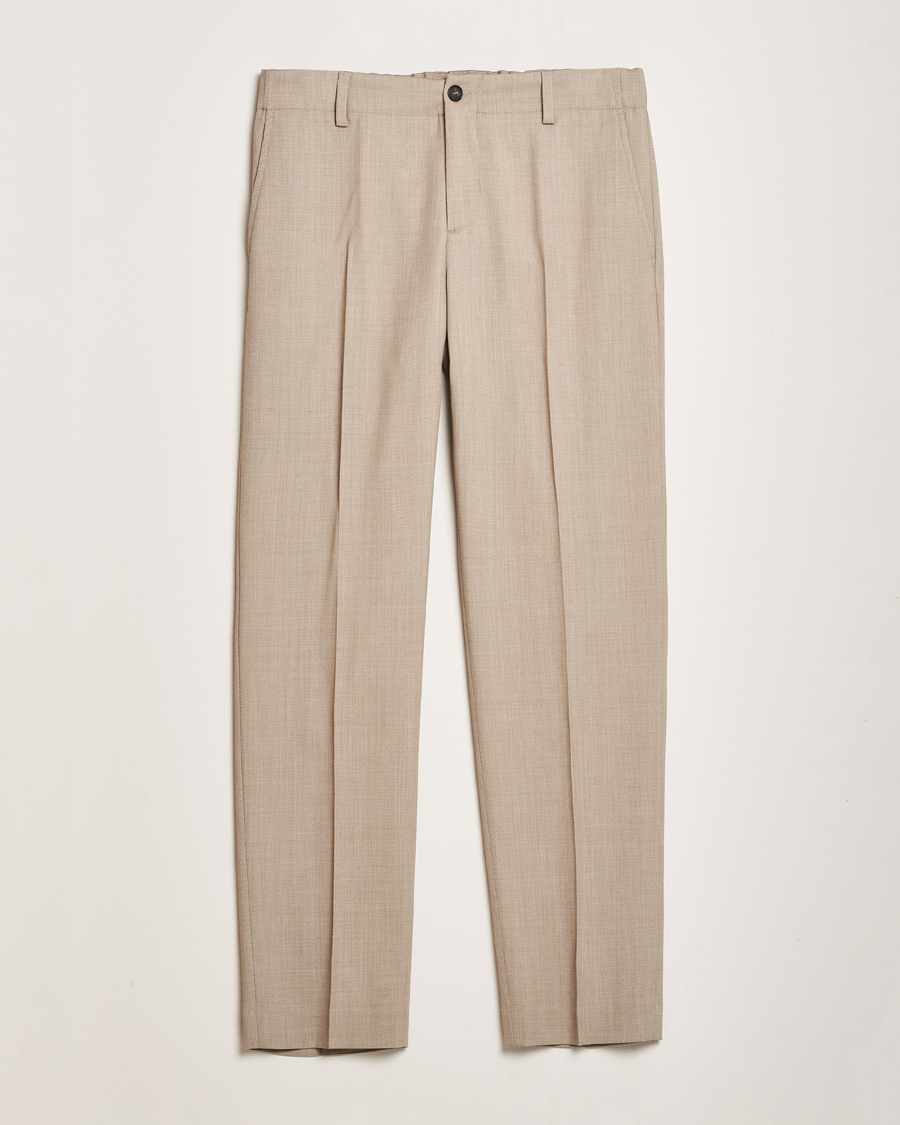 Herr | Byxor | Filippa K | Tailored Twill Drawstring Trousers Sage Melange