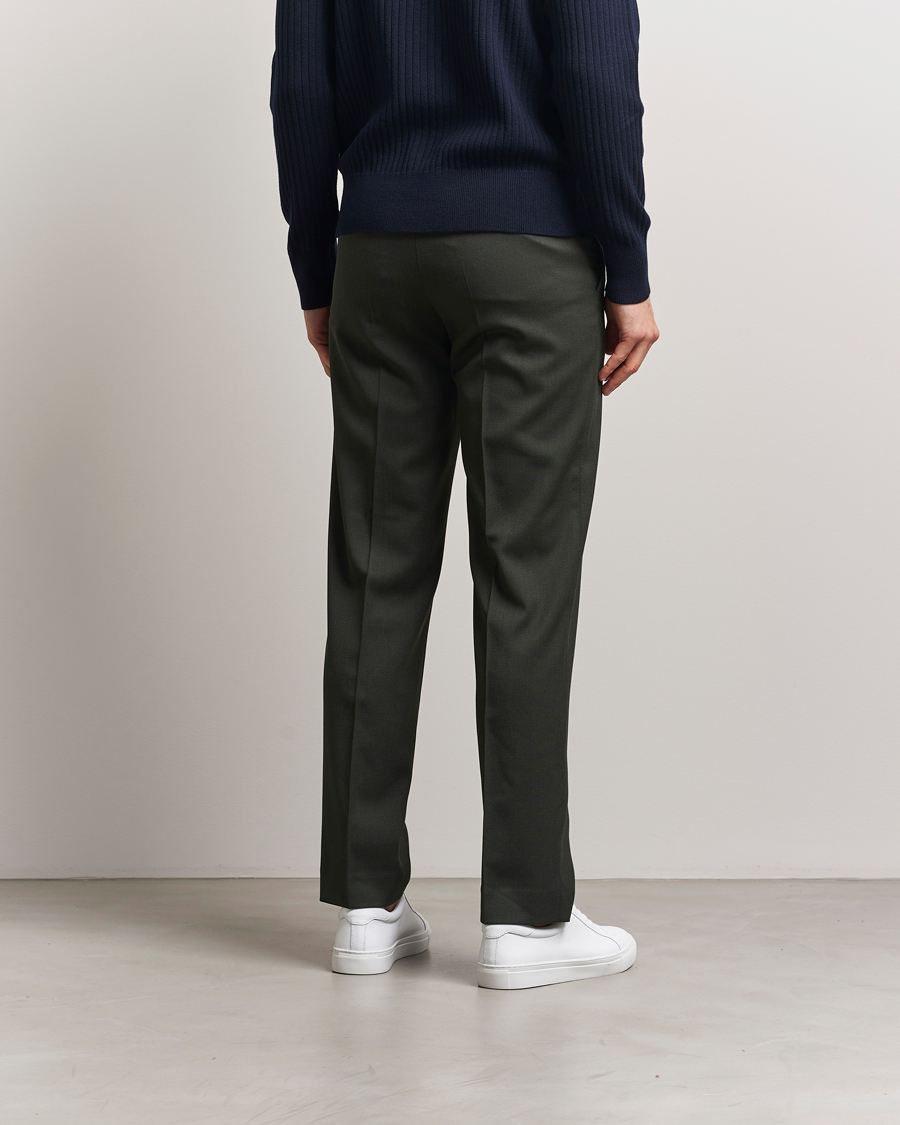 Herr | Byxor | Filippa K | Tailored Twill Drawstring Trousers Green Melange