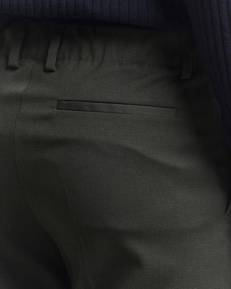Herr | Byxor | Filippa K | Tailored Twill Drawstring Trousers Green Melange