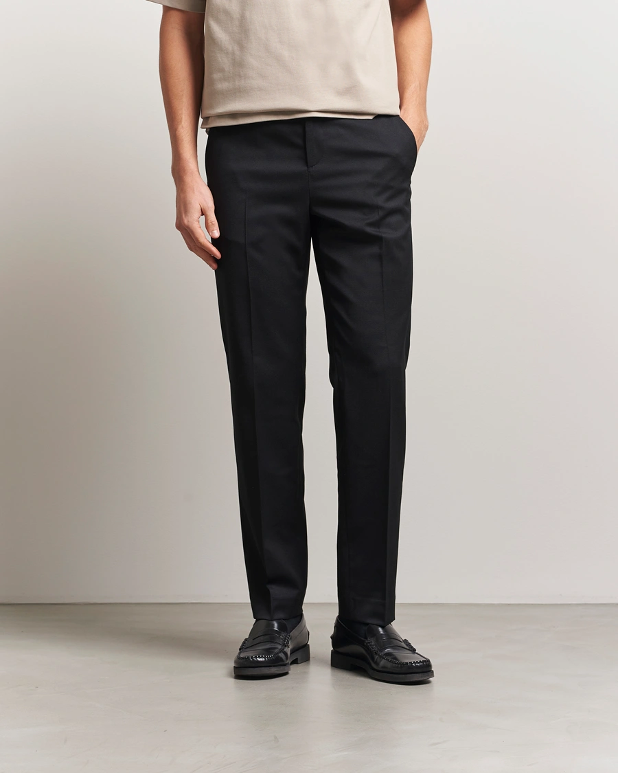 Herr | Byxor | Filippa K | Tailored Twill Drawstring Trousers Black