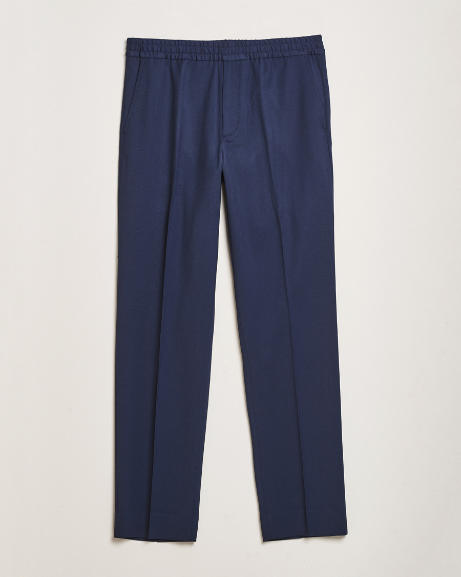 Herr | Byxor | Filippa K | Relaxed Terry Wool Trousers Dusk Blue