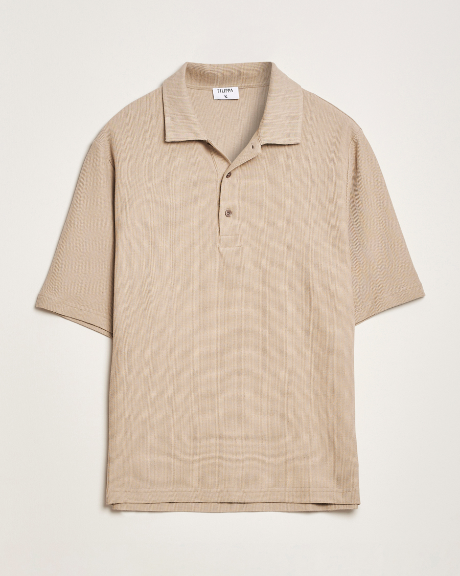 Herr | Pikéer | Filippa K | Cotton Jersey Polo Faded Khaki