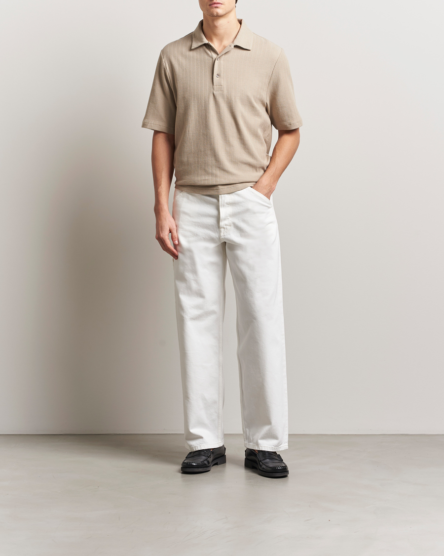 Herr | Pikéer | Filippa K | Cotton Jersey Polo Faded Khaki