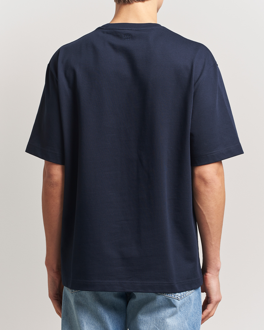 Herr | T-Shirts | Filippa K | Heavy Cotton Crew Neck T-Shirt Navy