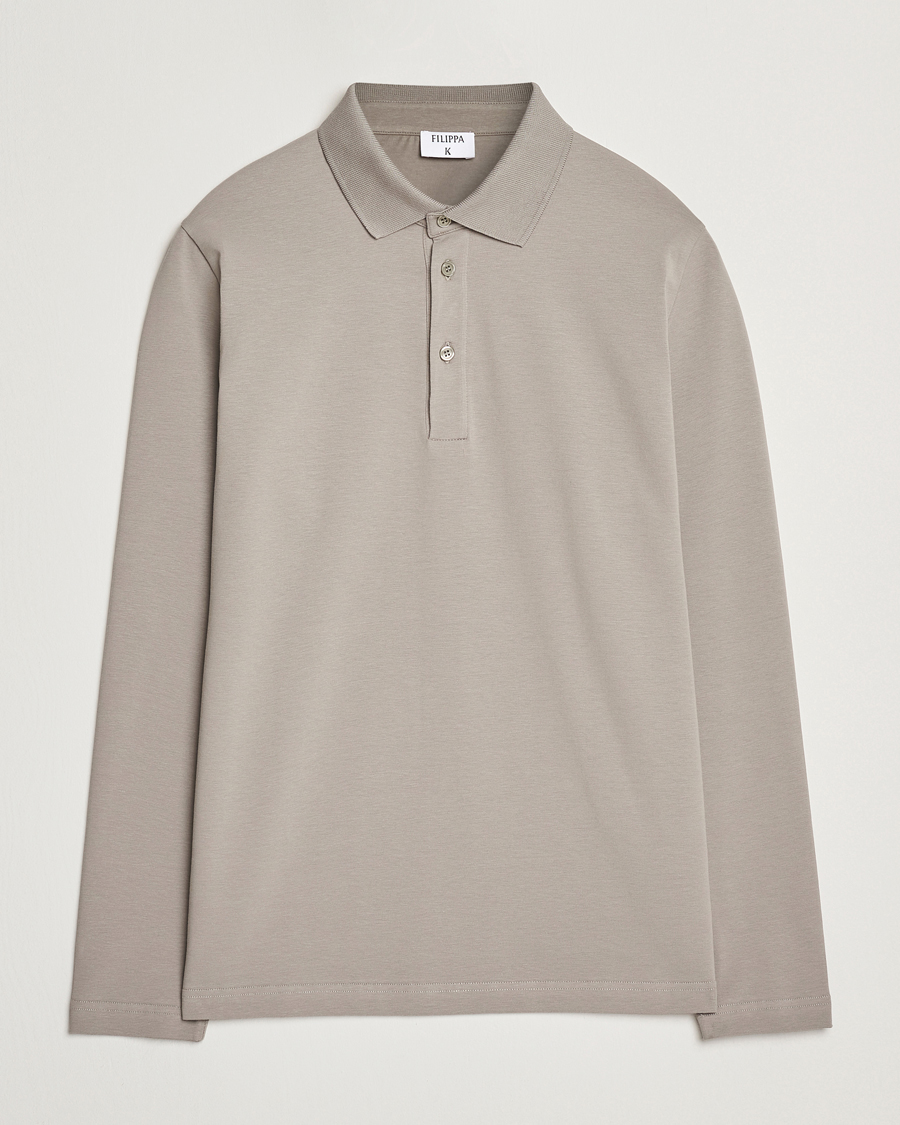 Herr | Pikéer | Filippa K | Luke Stretch Polo Shirt Dove Grey