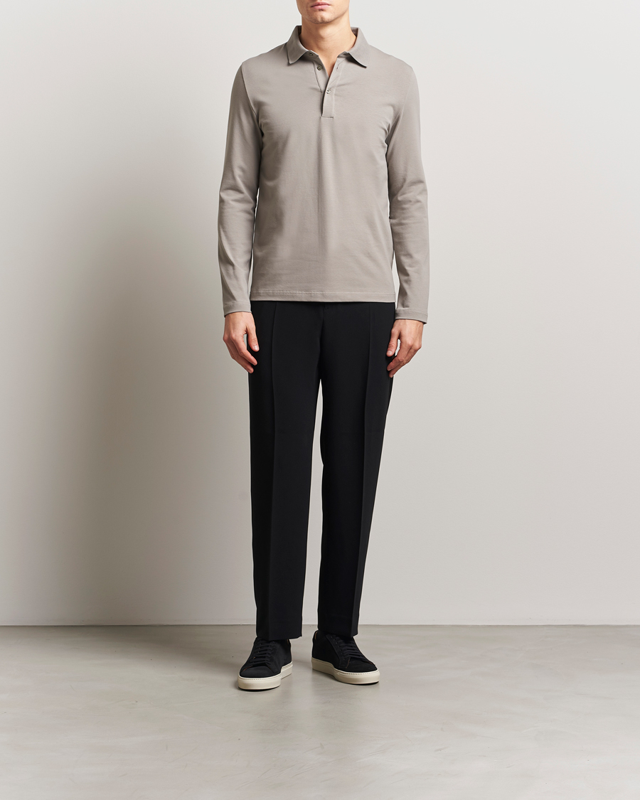 Herr | Pikéer | Filippa K | Luke Stretch Polo Shirt Dove Grey