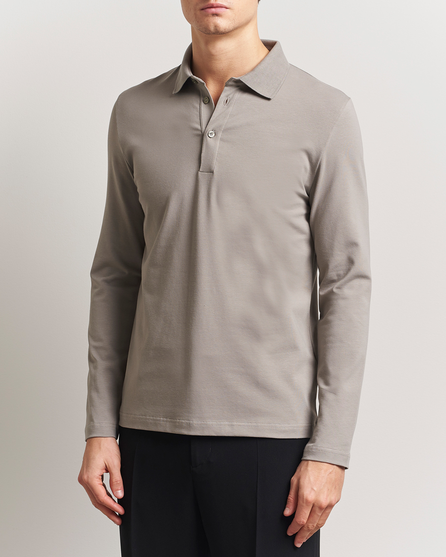 Herr | Pikéer | Filippa K | Luke Stretch Polo Shirt Dove Grey