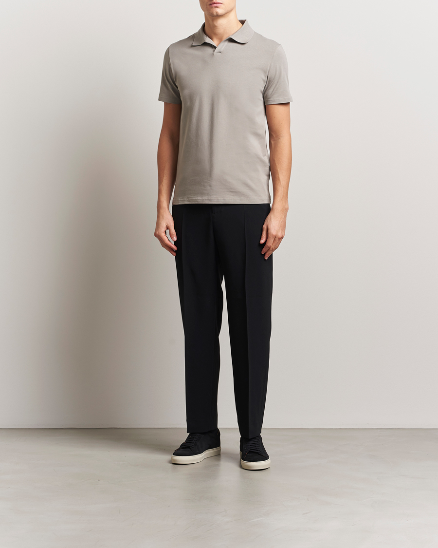 Herr | Pikéer | Filippa K | Soft Lycra Polo T-Shirt Dove Grey