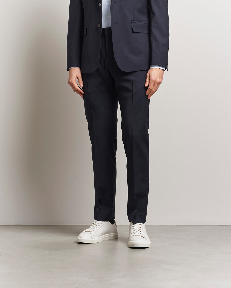 Herr | Byxor | Filippa K | Slim Wool Trousers Dark Navy