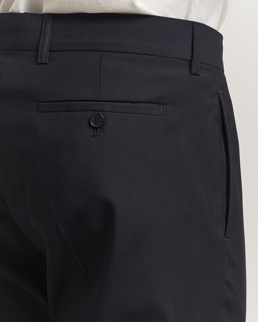 Herr | Byxor | Filippa K | Slim Wool Trousers Dark Navy