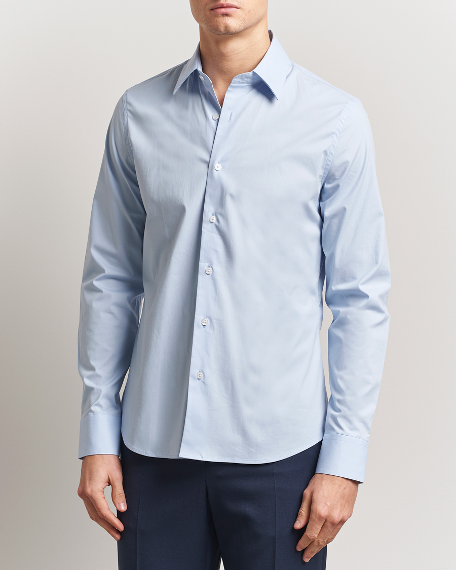 Herr | Skjortor | Filippa K | Slim Cotton Stretch Shirt Light Blue