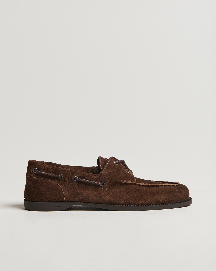 Herr | Seglarskor | John Lobb | Foil Boat Shoes Dark Brown