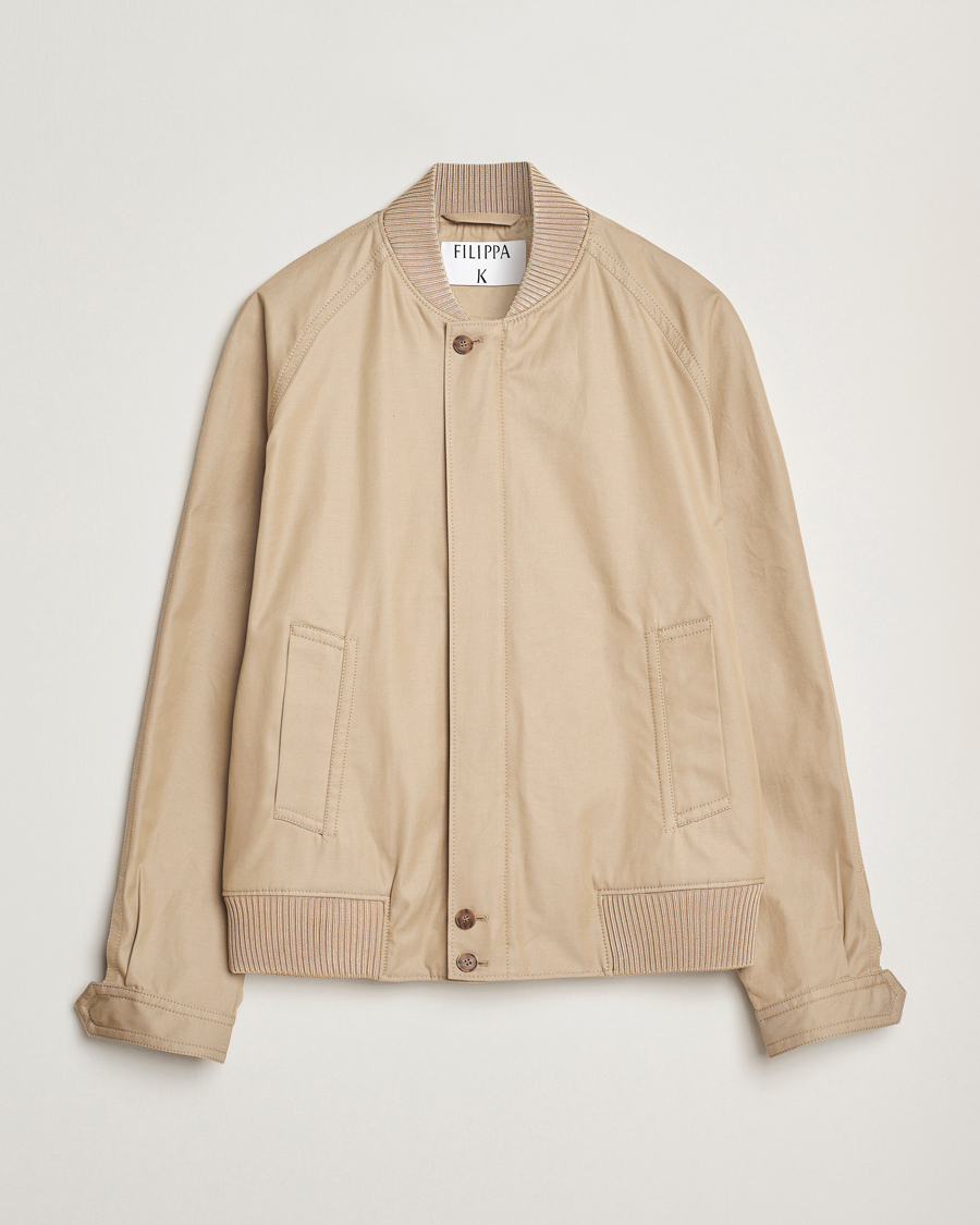 Herr | Jackor | Filippa K | Cotton Track Jacket Khaki Beige
