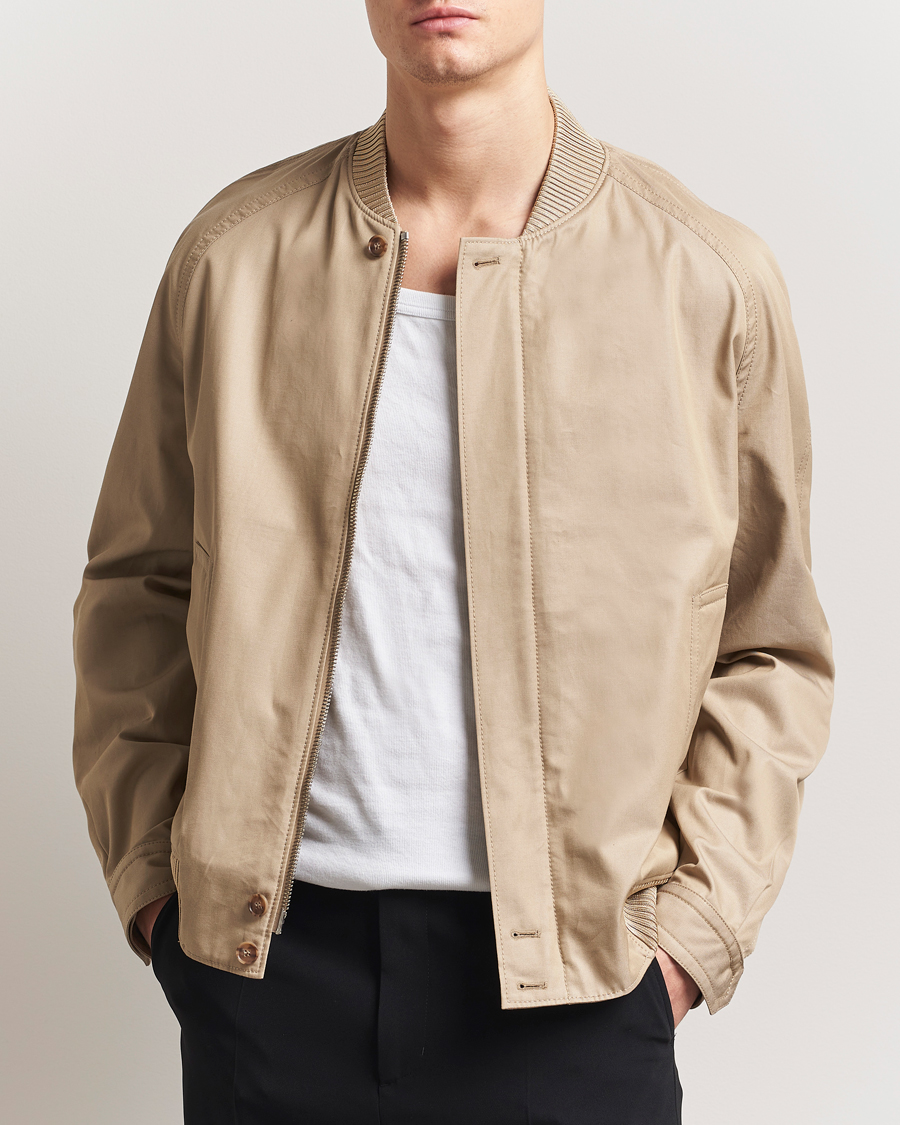 Herr | Jackor | Filippa K | Cotton Track Jacket Khaki Beige