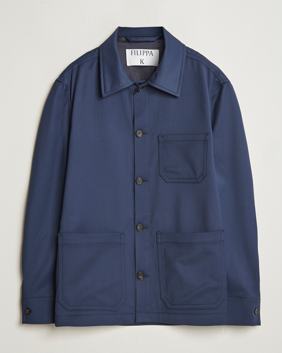 Herr | Jackor | Filippa K | Work Shirt Jacket Dusk Blue
