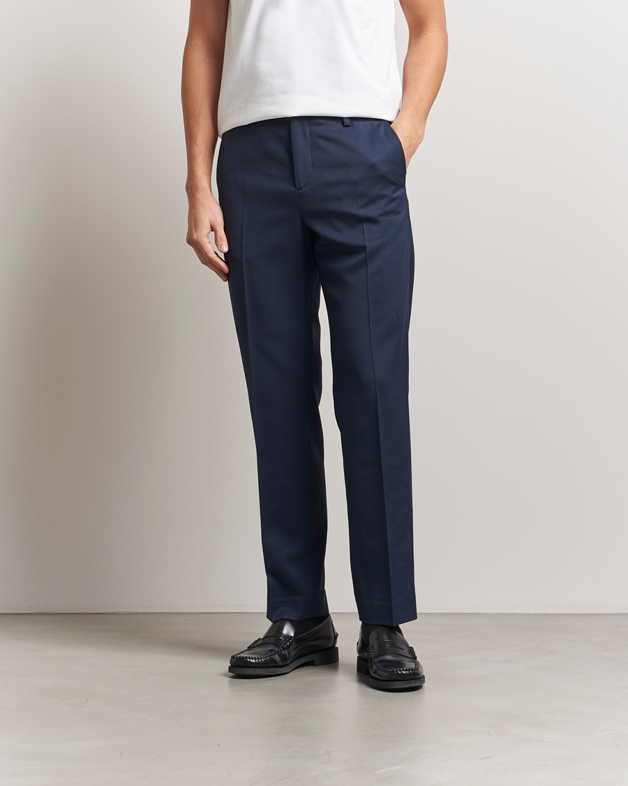 Herr | Byxor | Filippa K | Tailored Twill Drawstring Trousers Dusk Blue