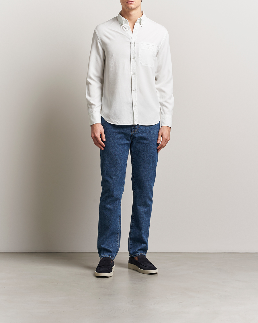 Herr | Jeans | Filippa K | Tapered Cropped Jeans Washed Mid Blue