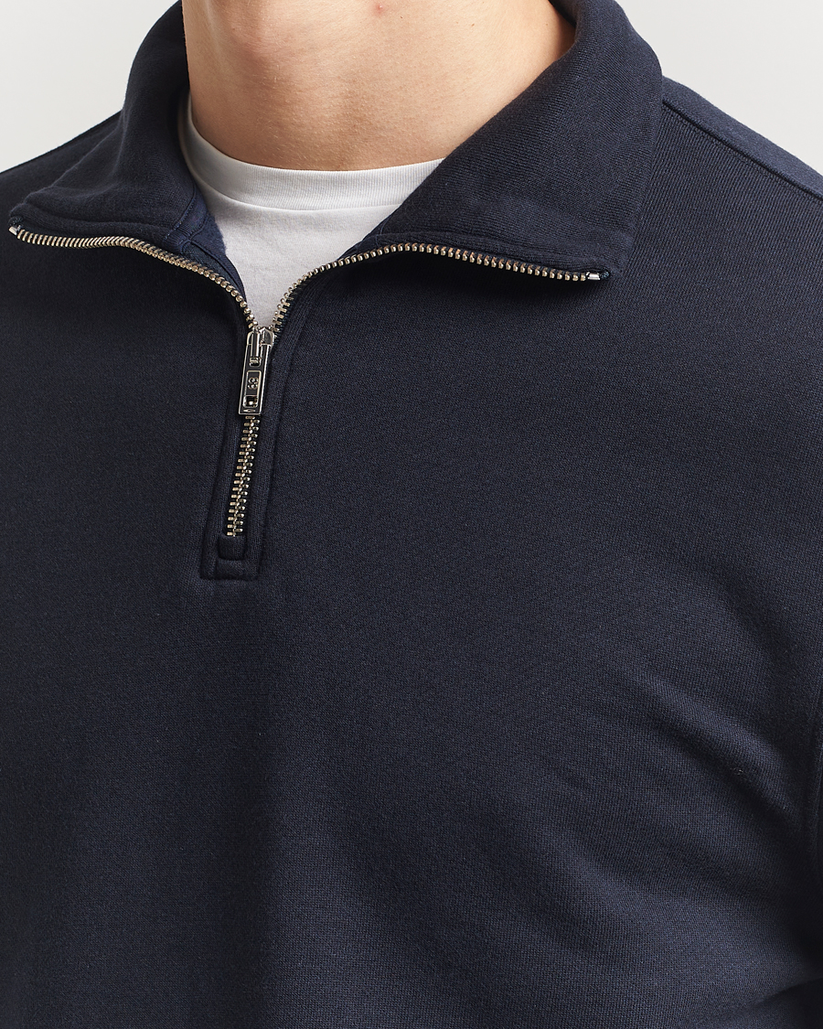 Herr | Tröjor | Filippa K | Half Zip Sweatshirt Navy