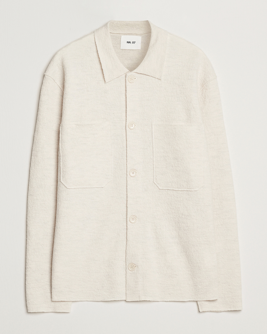 Herr | Tröjor | NN07 | Jonas Boiled Wool Cardigan Ivory