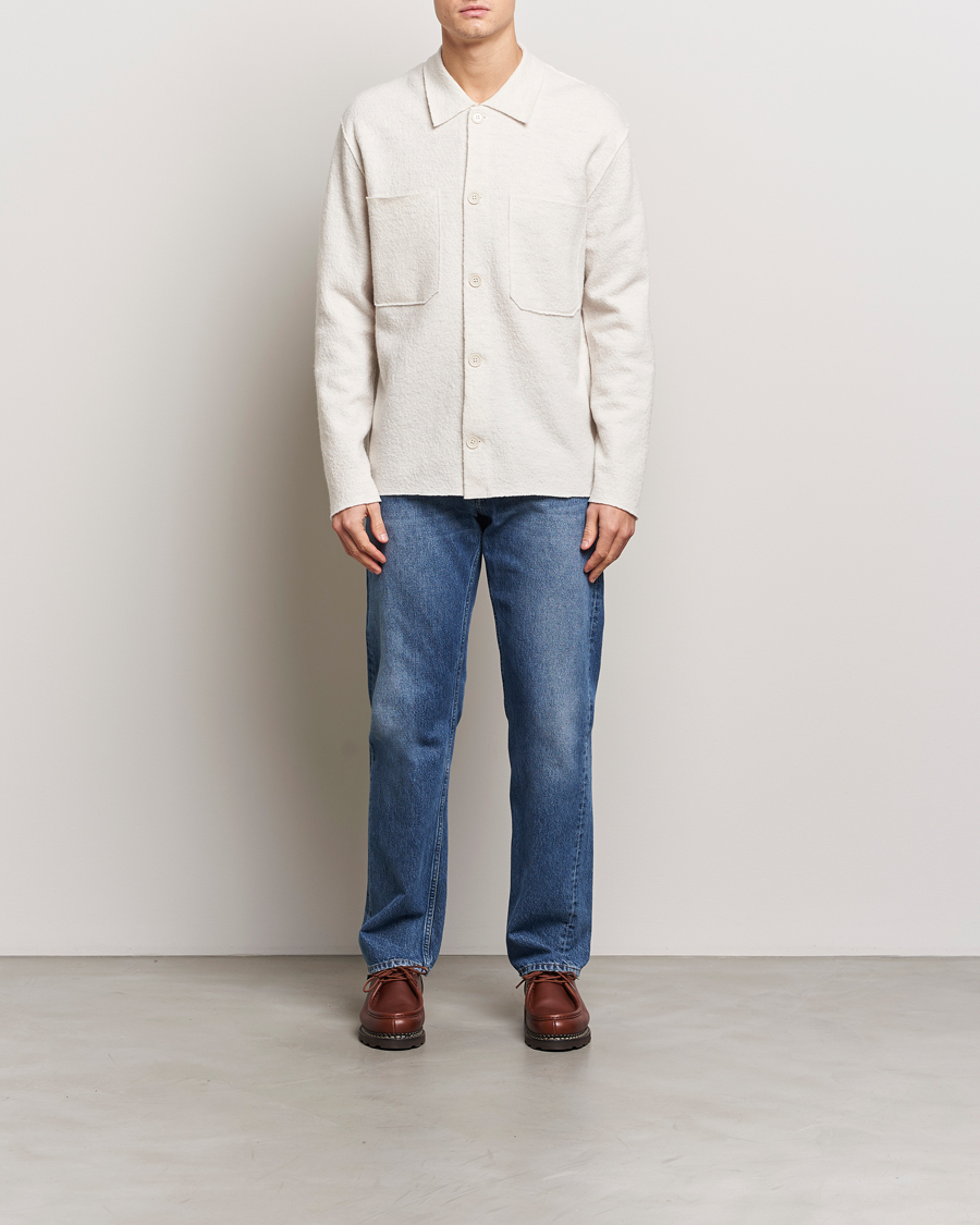 Herr | Tröjor | NN07 | Jonas Boiled Wool Cardigan Ivory