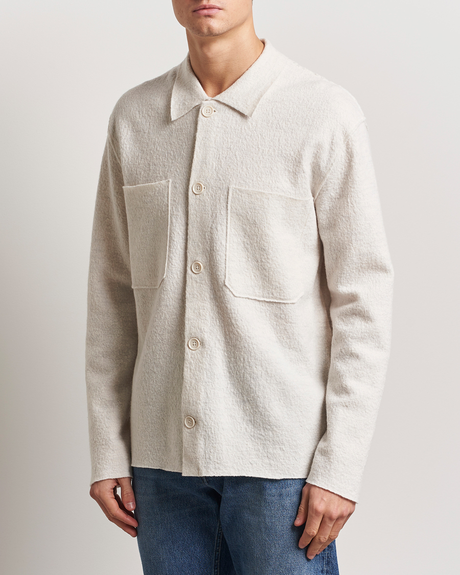 Herr | Tröjor | NN07 | Jonas Boiled Wool Cardigan Ivory