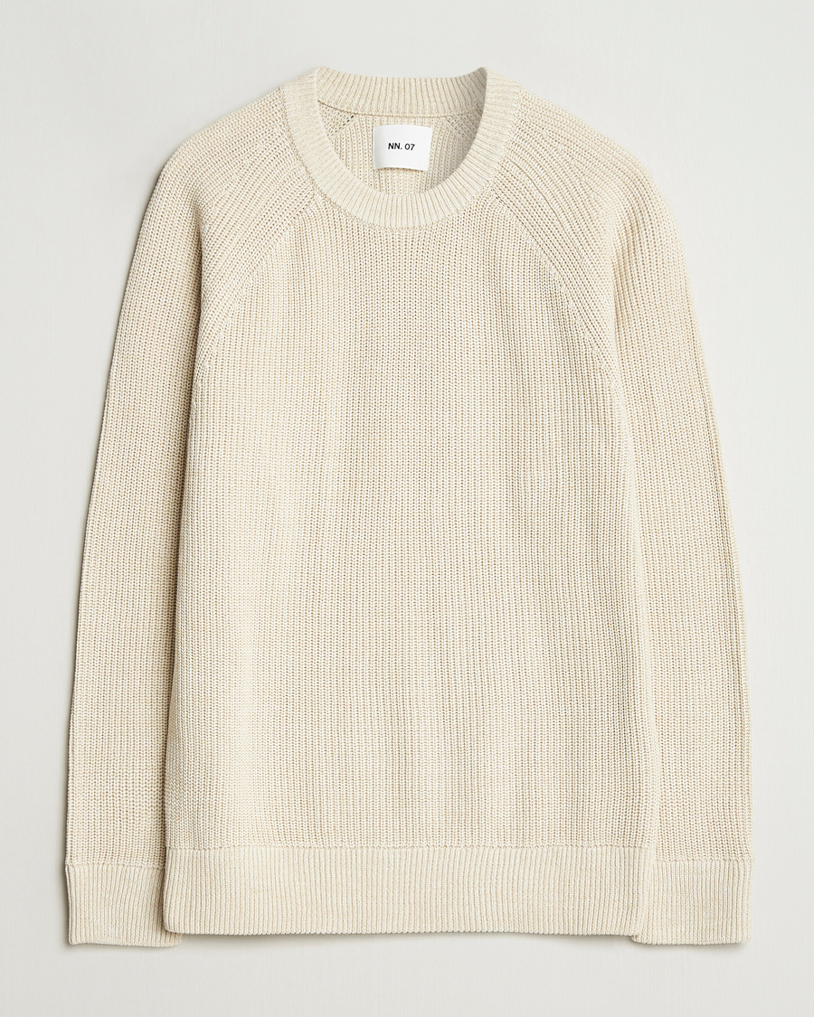 Herr | Tröjor | NN07 | Jacobo Cotton Knitted Sweater Ivory