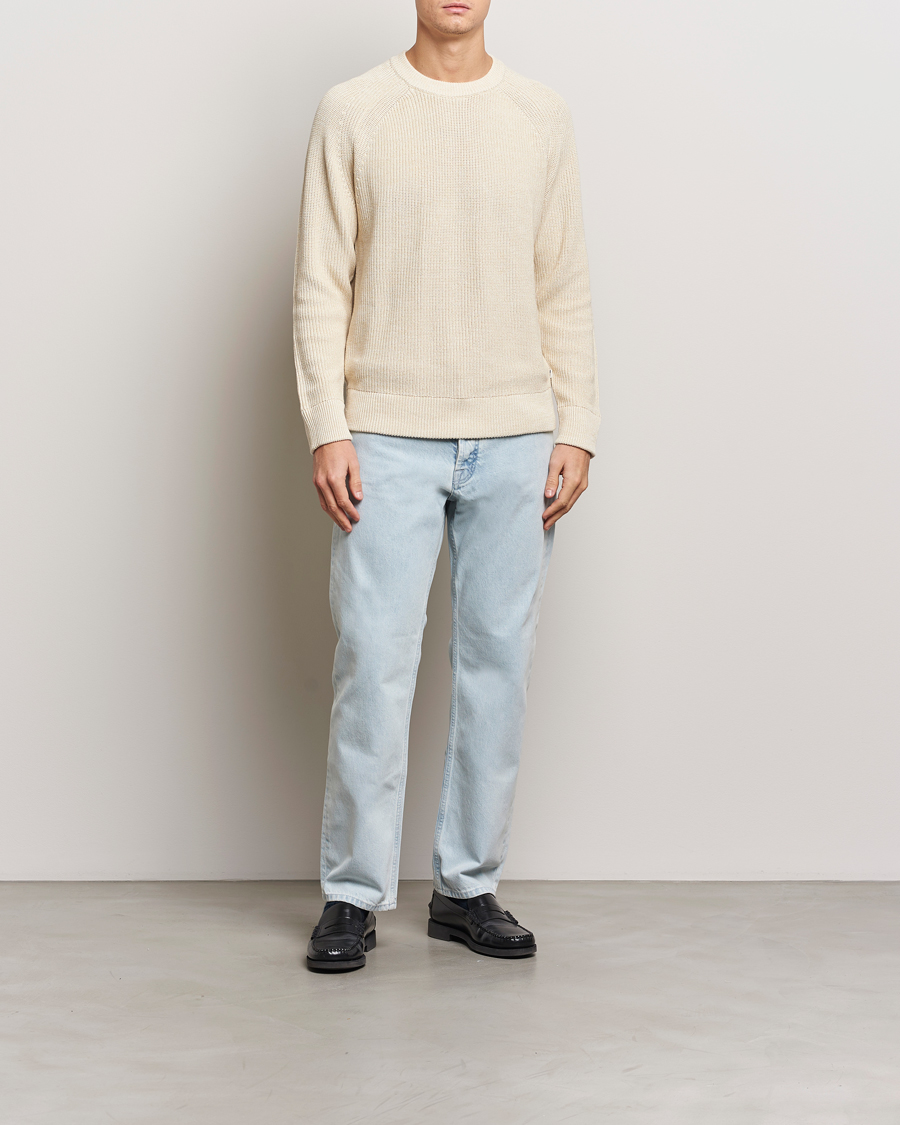 Herr | Tröjor | NN07 | Jacobo Cotton Knitted Sweater Ivory