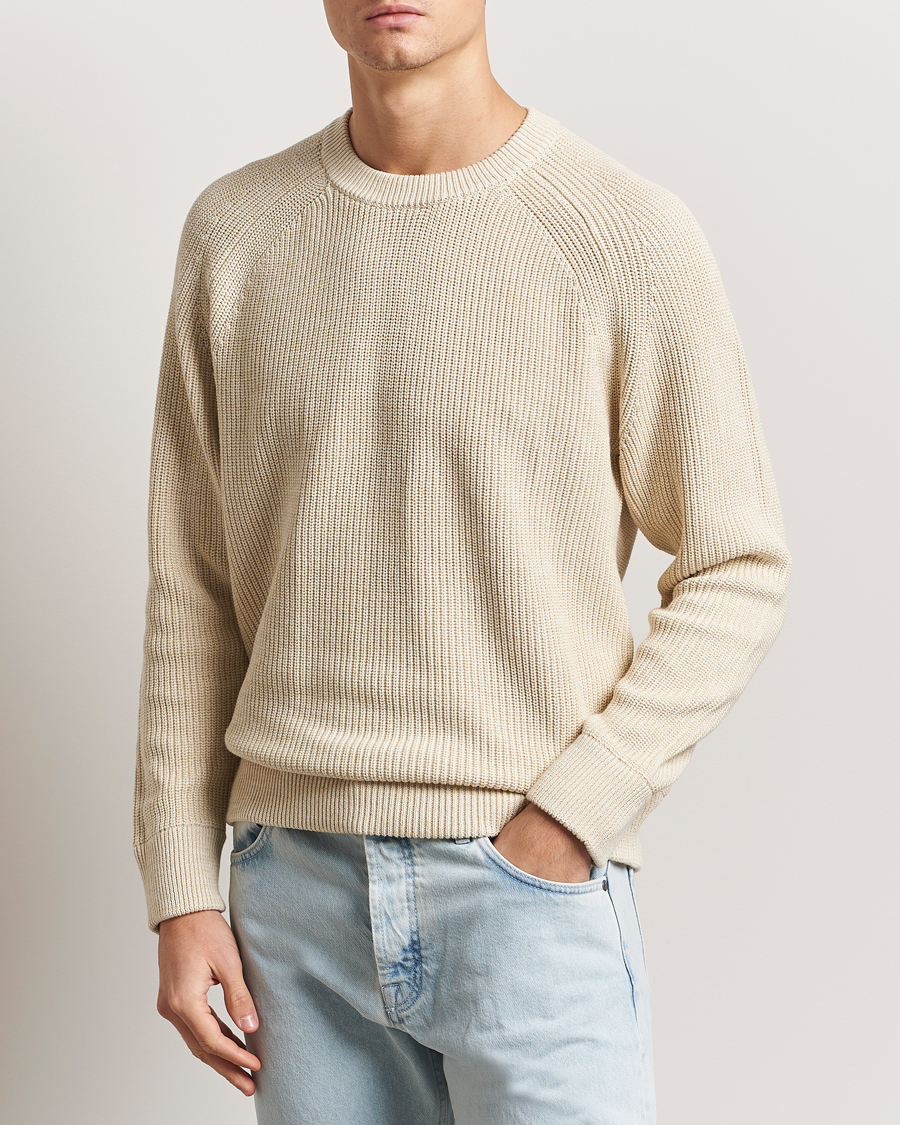 Herr | Tröjor | NN07 | Jacobo Cotton Knitted Sweater Ivory