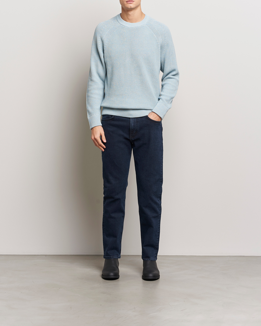 Herr | Tröjor | NN07 | Jacobo Cotton Crew Neck Sweater Powder Blue