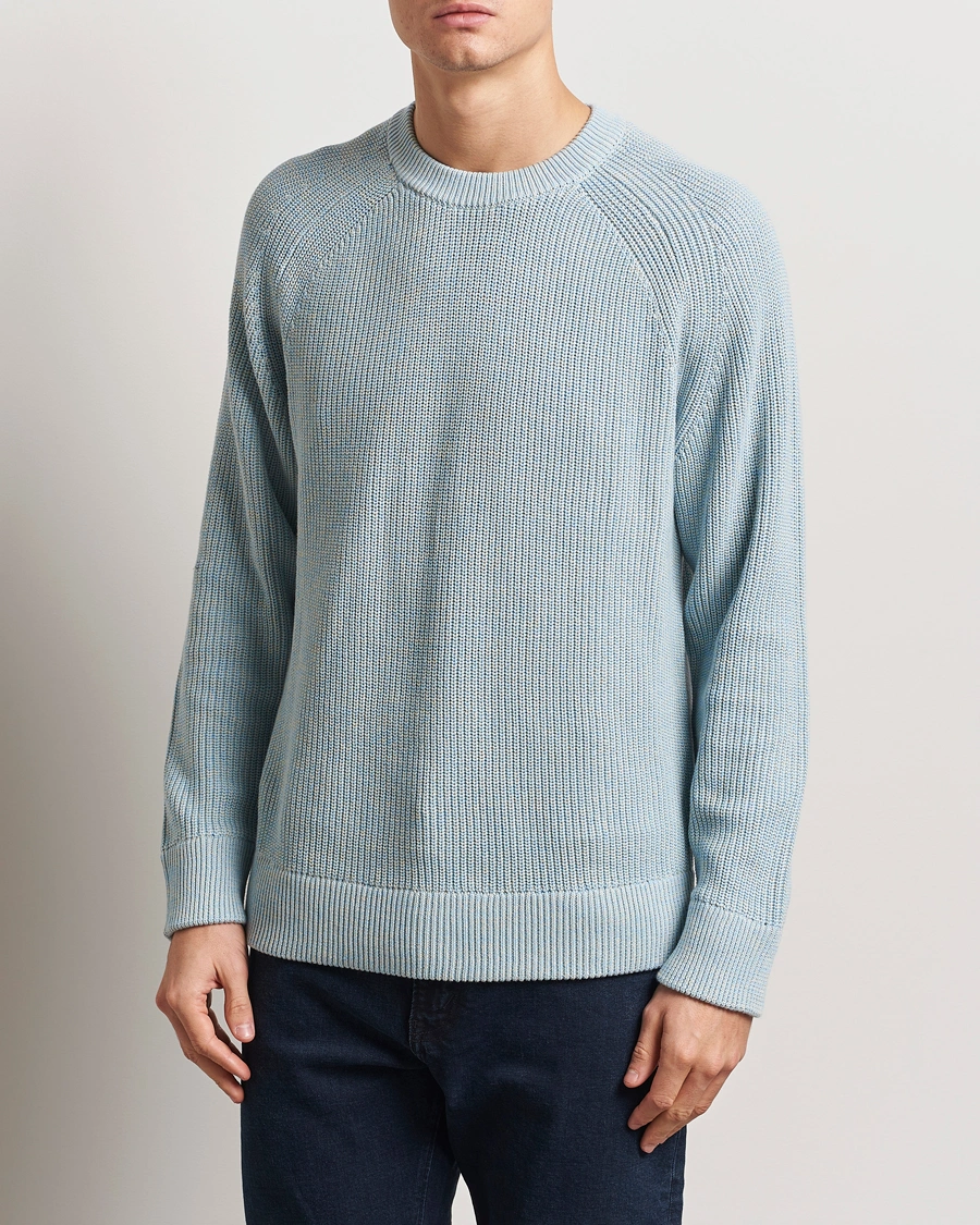 Herr | Tröjor | NN07 | Jacobo Cotton Crew Neck Sweater Powder Blue