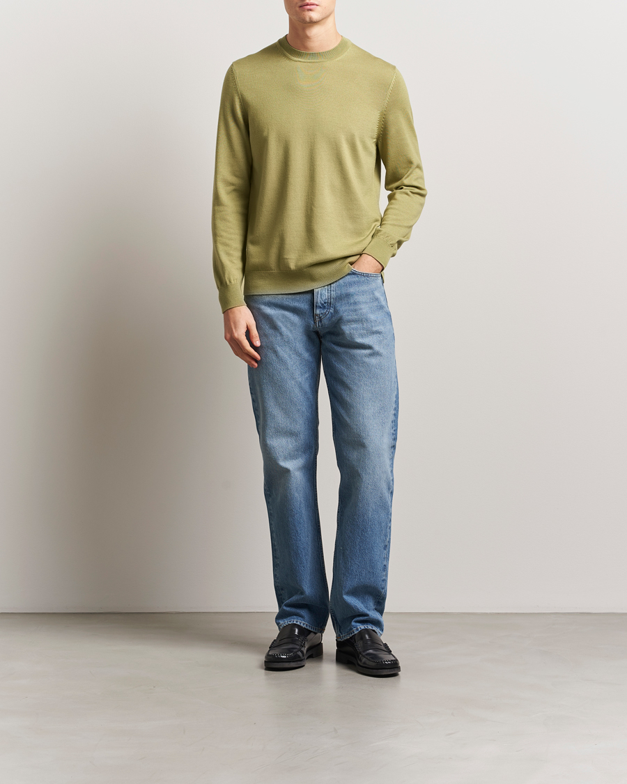 Herr | Tröjor | NN07 | Ted Merino Crew Neck Pullover Evergreen