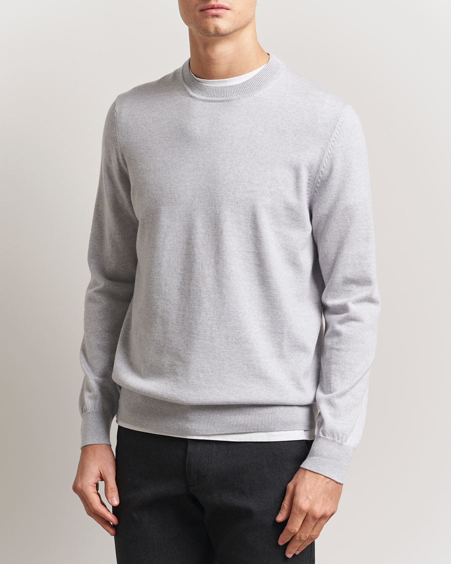 Herr | Tröjor | NN07 | Ted Merino Crew Neck Pullover Grey Melange