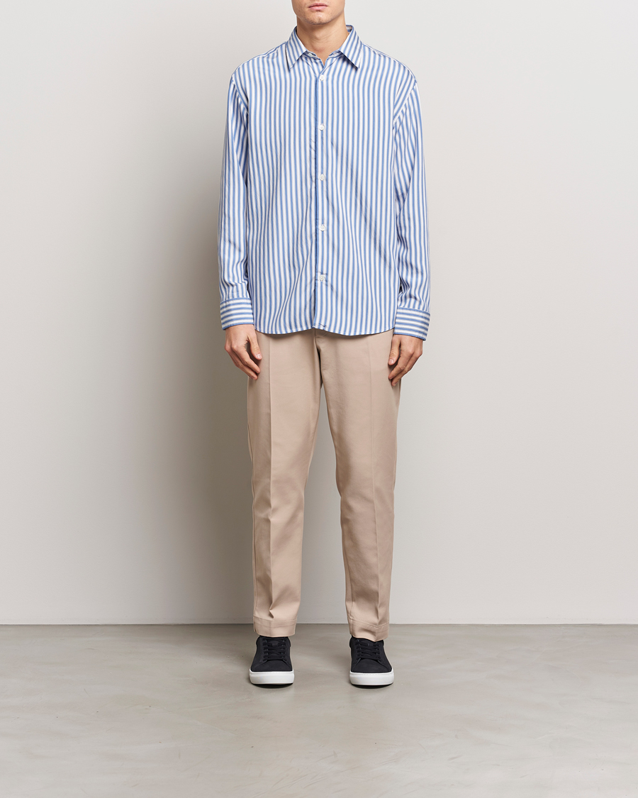 Herr | Skjortor | NN07 | Freddy Twill Striped Shirt Blue/White