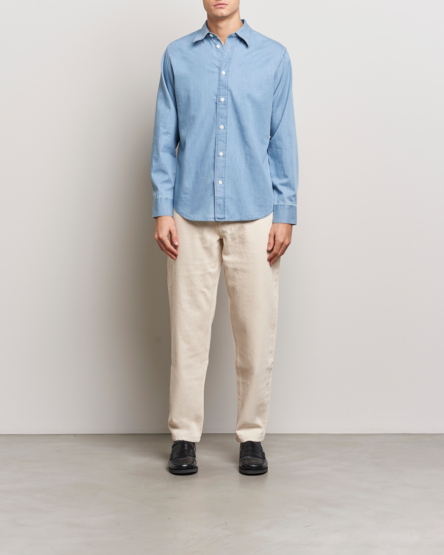 Herr | Skjortor | NN07 | Colby Denim Shirt Bleached Indigo