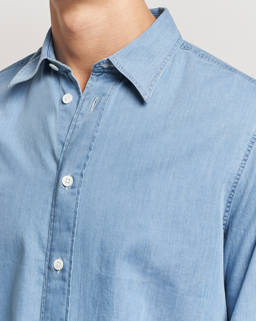 Herr | Skjortor | NN07 | Colby Denim Shirt Bleached Indigo