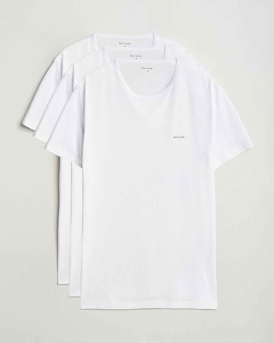 Herr | T-Shirts | Paul Smith | 3-Pack Crew Neck T-Shirt White