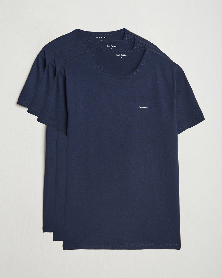 Herr | T-Shirts | Paul Smith | 3-Pack Crew Neck T-Shirt Navy