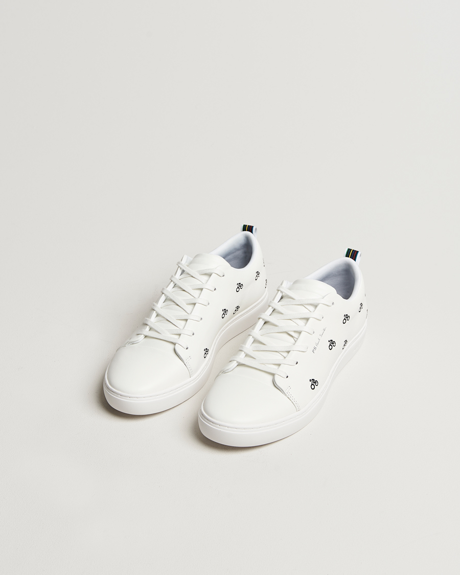 Herr | Sneakers | PS Paul Smith | Lee Cycle Embroidery Leather Sneaker White