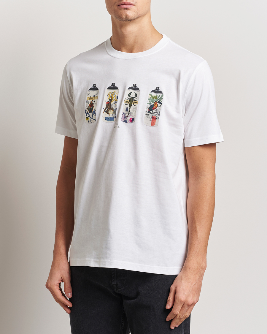 Herr | T-Shirts | PS Paul Smith | Spray Cans Crew Neck T-Shirt White