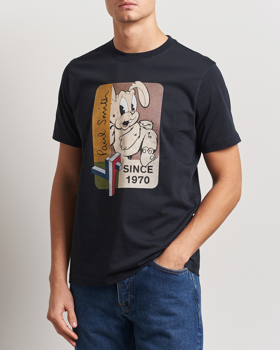 Herr | T-Shirts | PS Paul Smith | 70's Bunny Crew Neck T-Shirt Navy