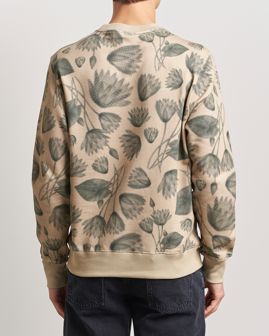 Herr | Tröjor | PS Paul Smith | Flower Printed Crew Neck Sweatshirt Light Brown