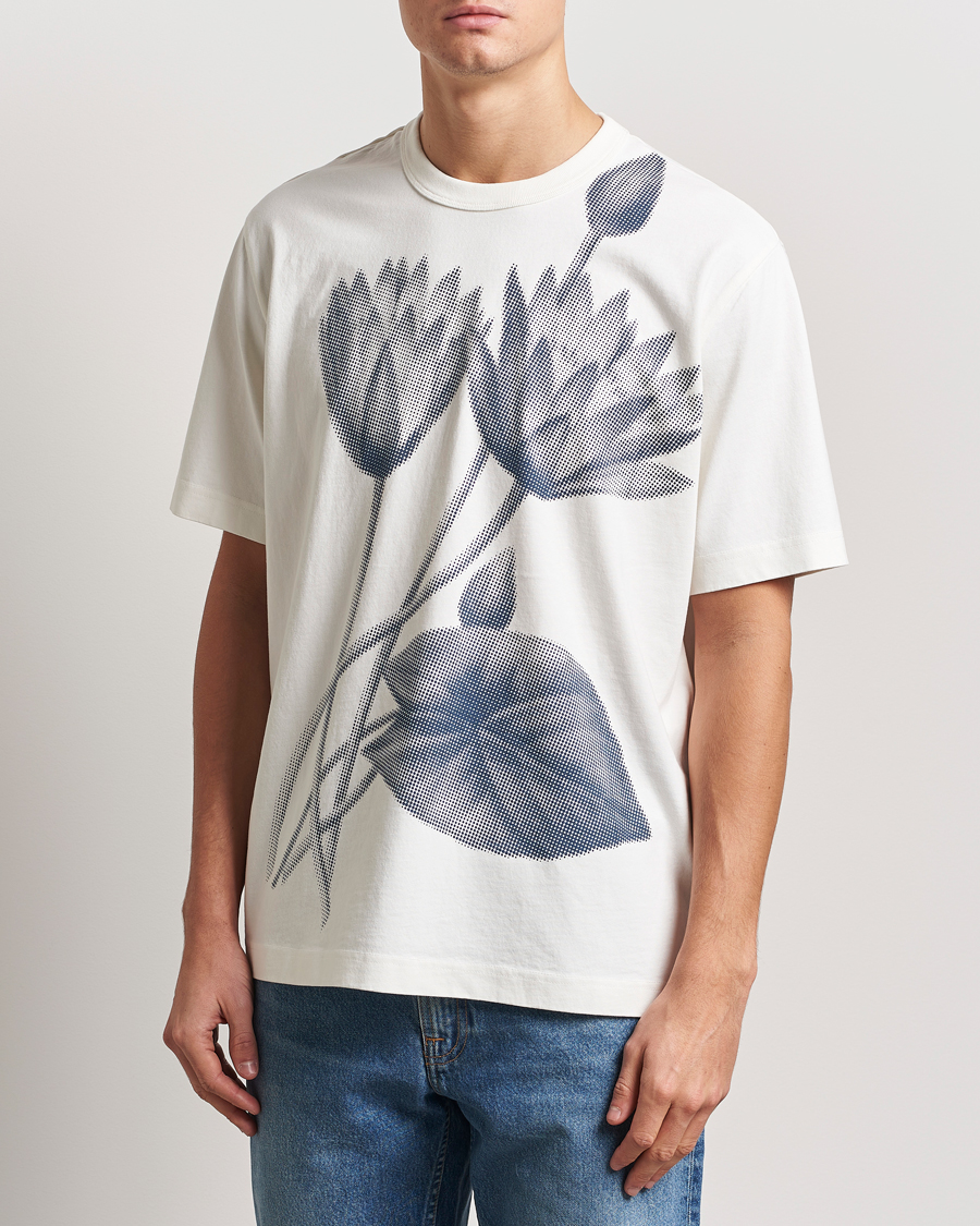 Herr | T-Shirts | PS Paul Smith | Flower Printed Crew Neck T-Shirt White