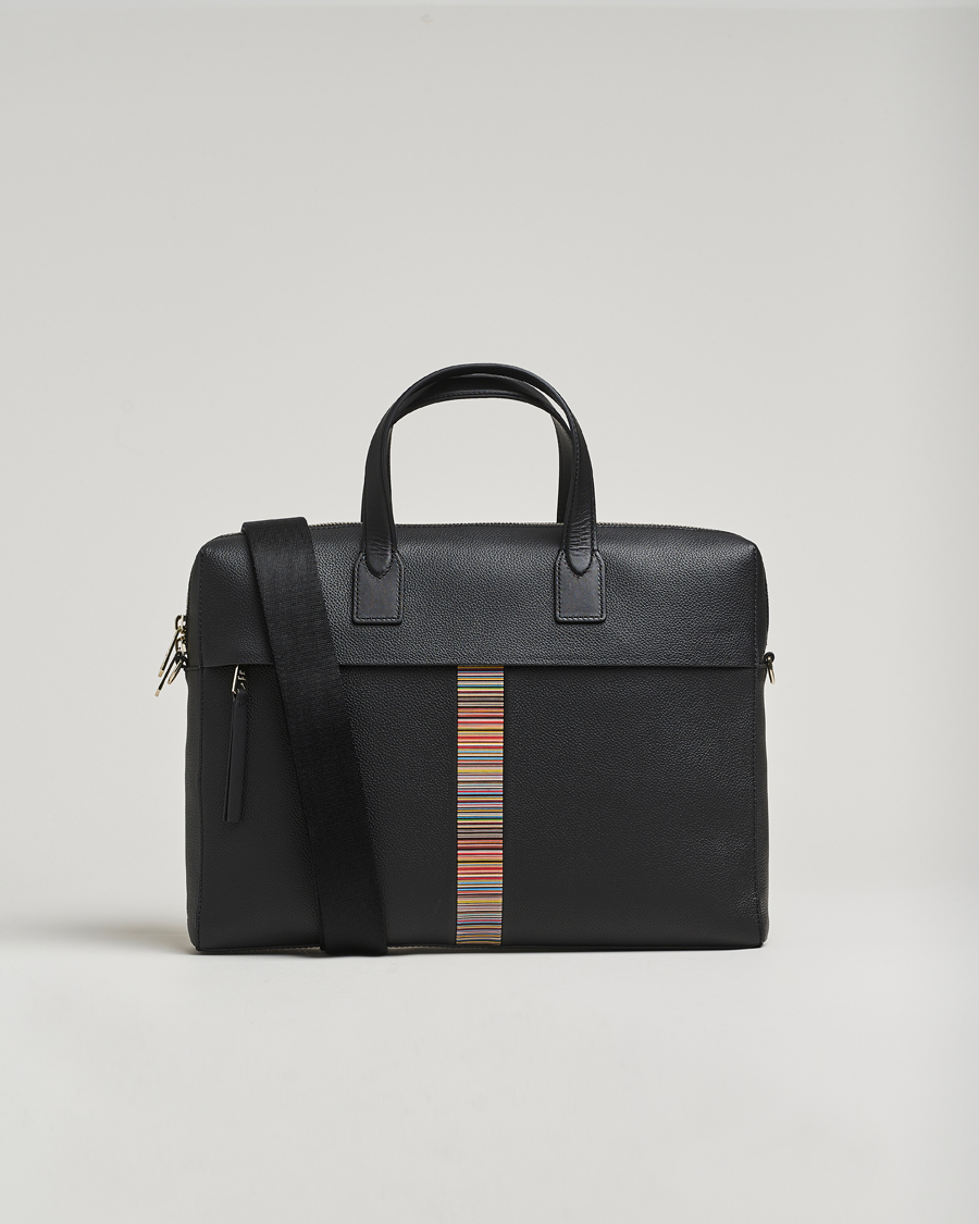 Herr | Väskor | Paul Smith | Paul SmithSignature Trim BriefcaseBlack