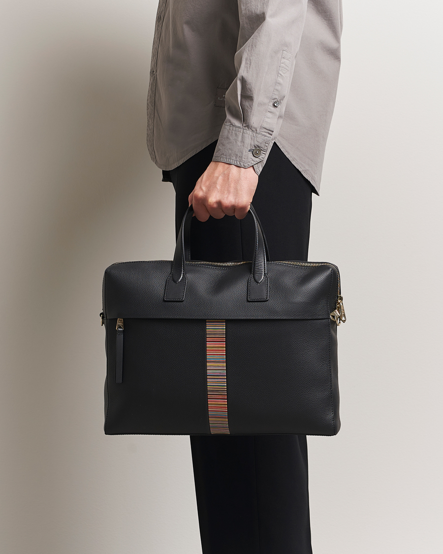 Herr | Väskor | Paul Smith | Paul SmithSignature Trim BriefcaseBlack