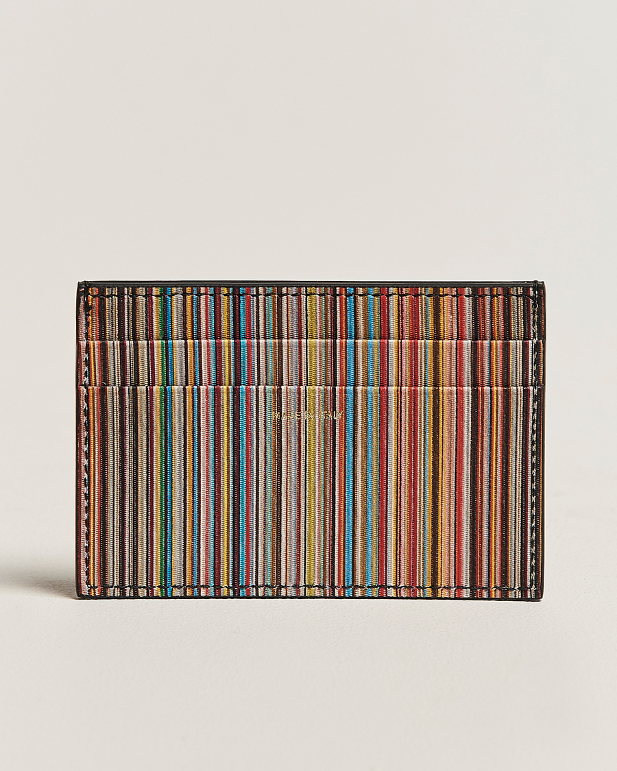 Herr | Plånböcker | Paul Smith | Signature Stripe Leather Card Holder Black